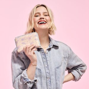 Stitch & Angel Cherry Blossom All-Over Print Zip Around Wallet