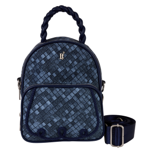 Loungefly Faux Denim Convertible Mini Backpack & Crossbody Bag