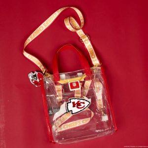 NFL Kansas City Chiefs Clear Convertible Backpack & Tote Crossbody Stadium Bag