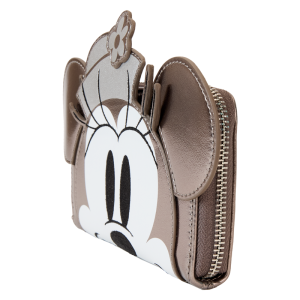 D23 Limited Edition Steamboat Willie Platinum Minnie Mouse Zip Around Wallet